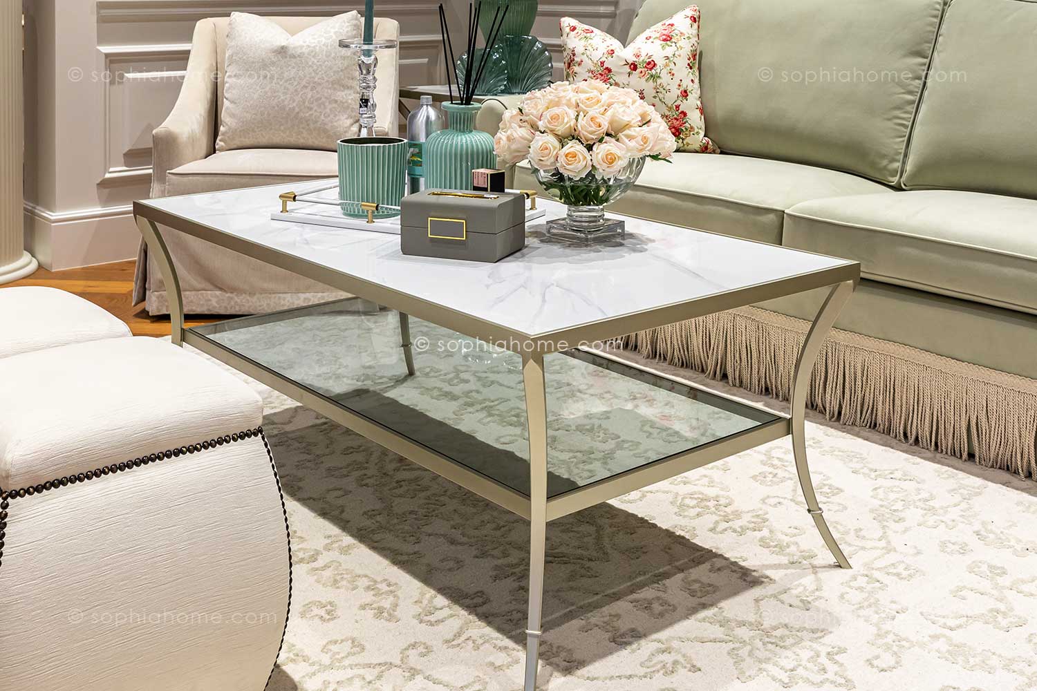 Living-room-furniture-Marble-Top-Coffee-Table