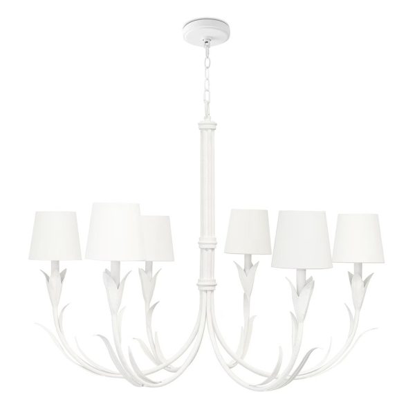 River Reed Chandelier - White