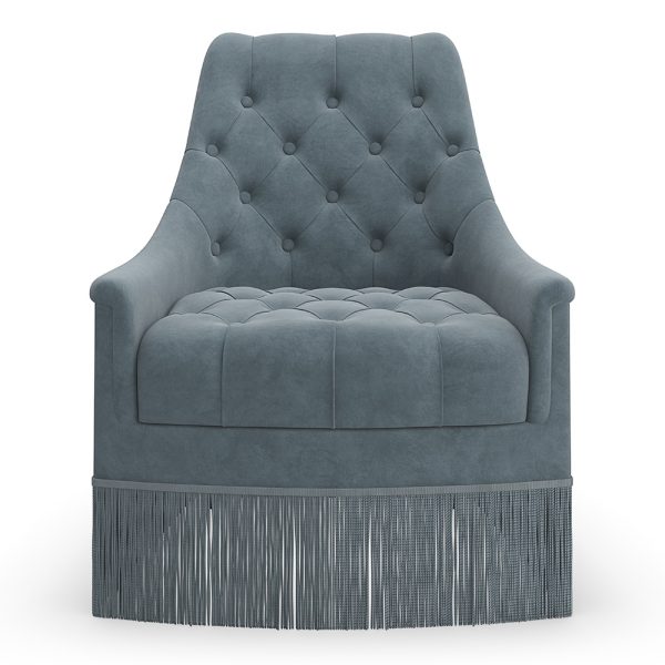 Classic Elegance Armchair - Blue - Image 2